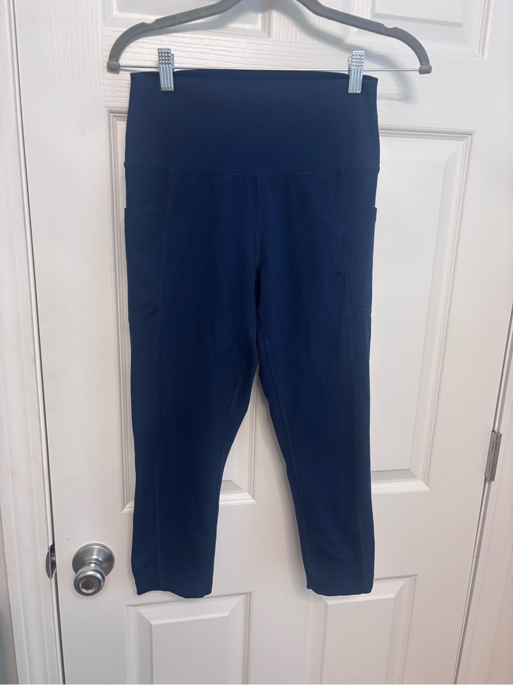 90 Degree By Reflex Navy Crop Work Out Pants